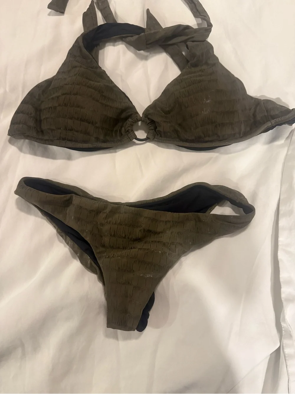 Donna halter-basic ruched bikini from PQ swim